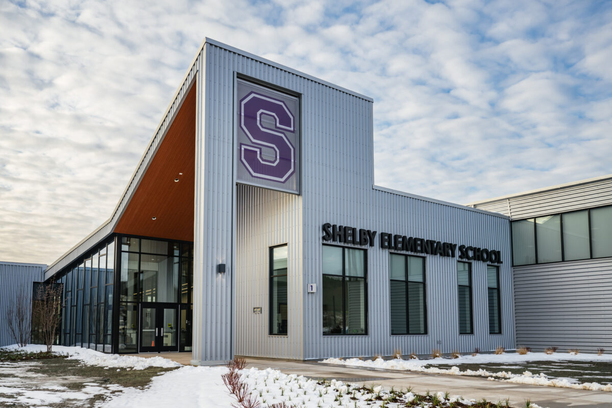 The exterior of the Shelby Public Schools Elementary School