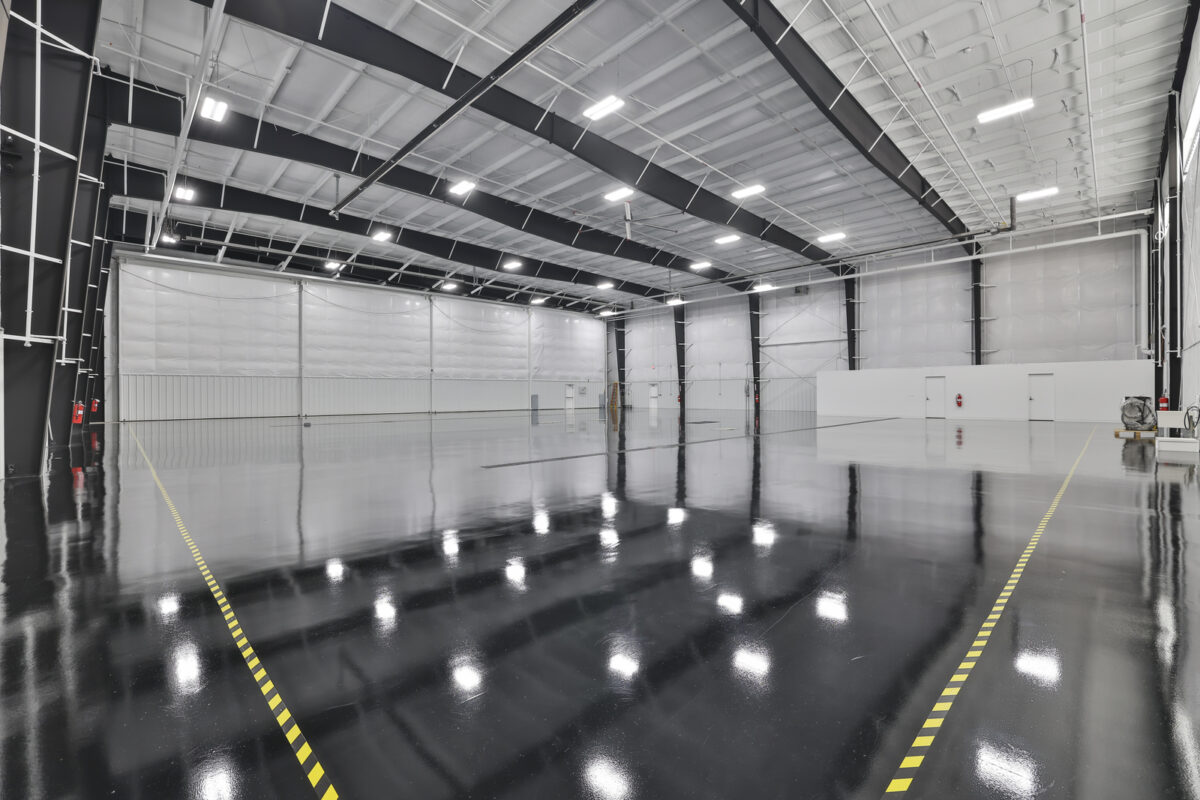 The interior of the new Avflight Traverse City Hangar