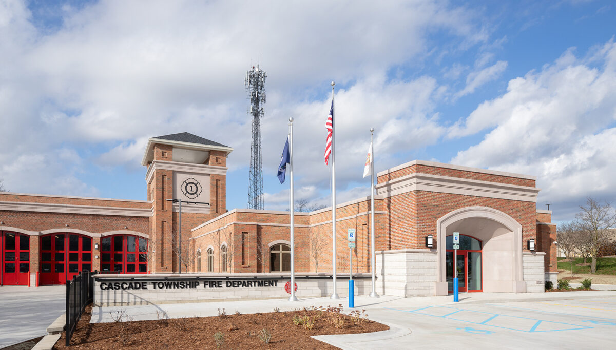 wide anlge shot of Cascade Township Fire Station No. 1