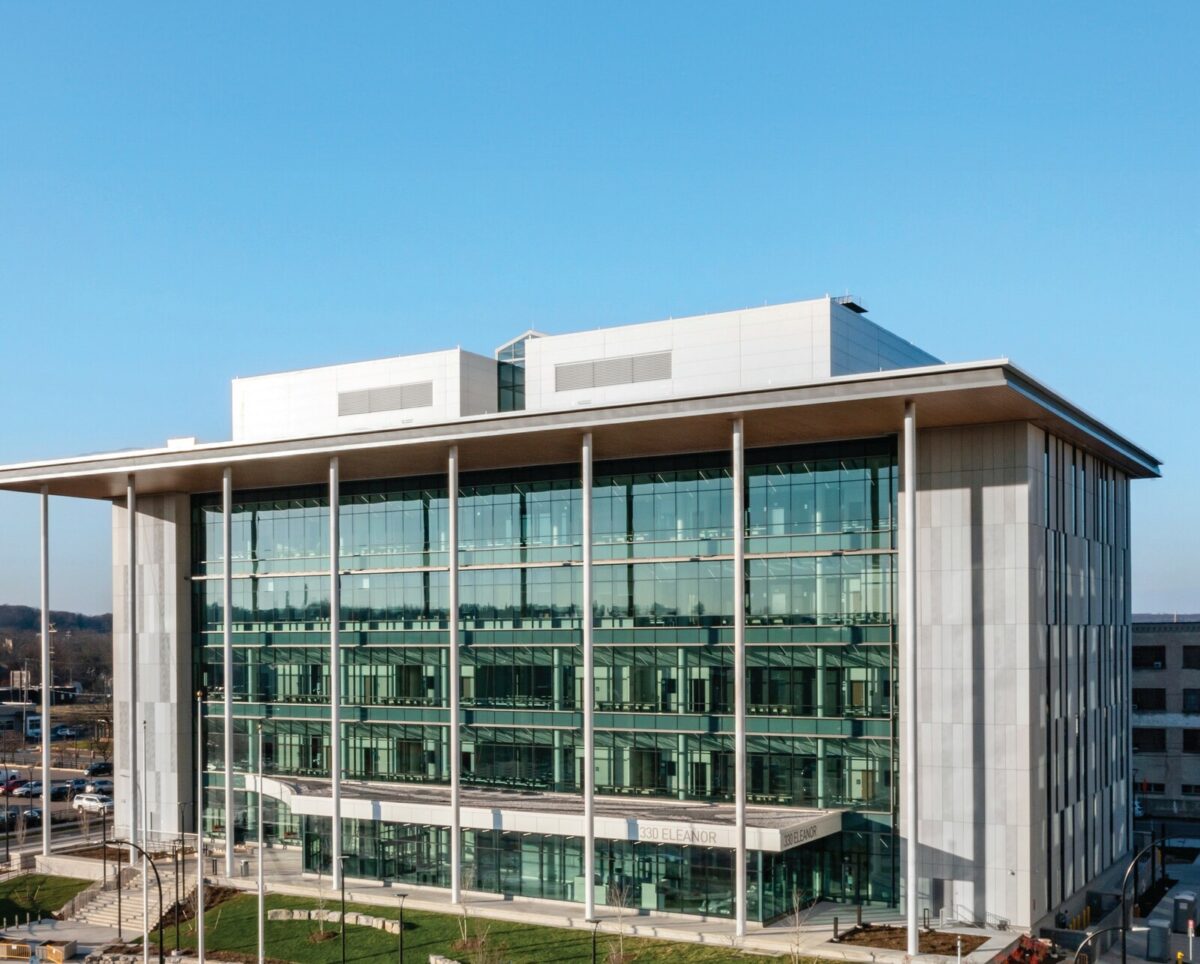 an overhead view of Judge Charles A. Pratt Justice Center