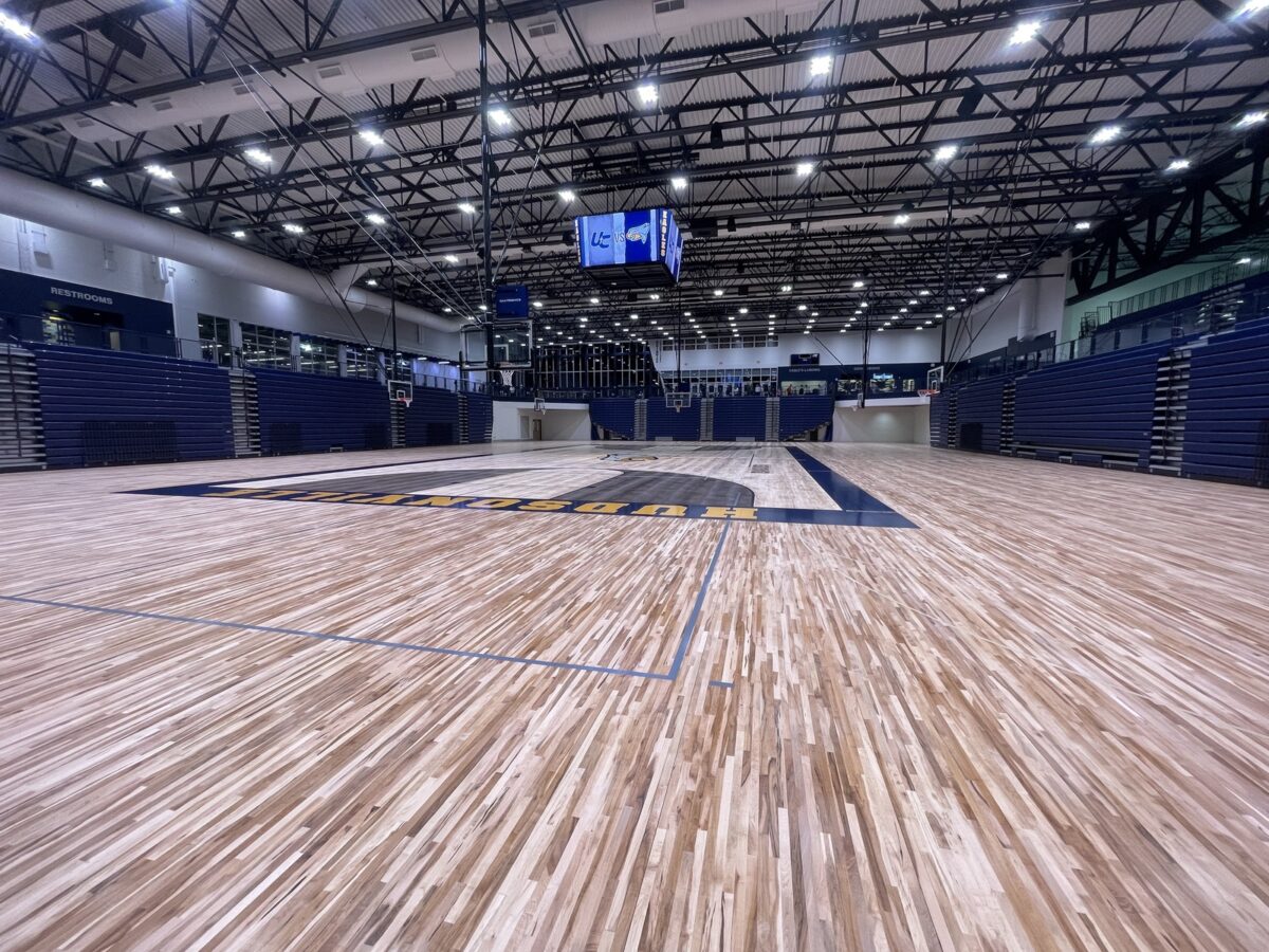 The interior of the Hudsonville High School Fieldhouse