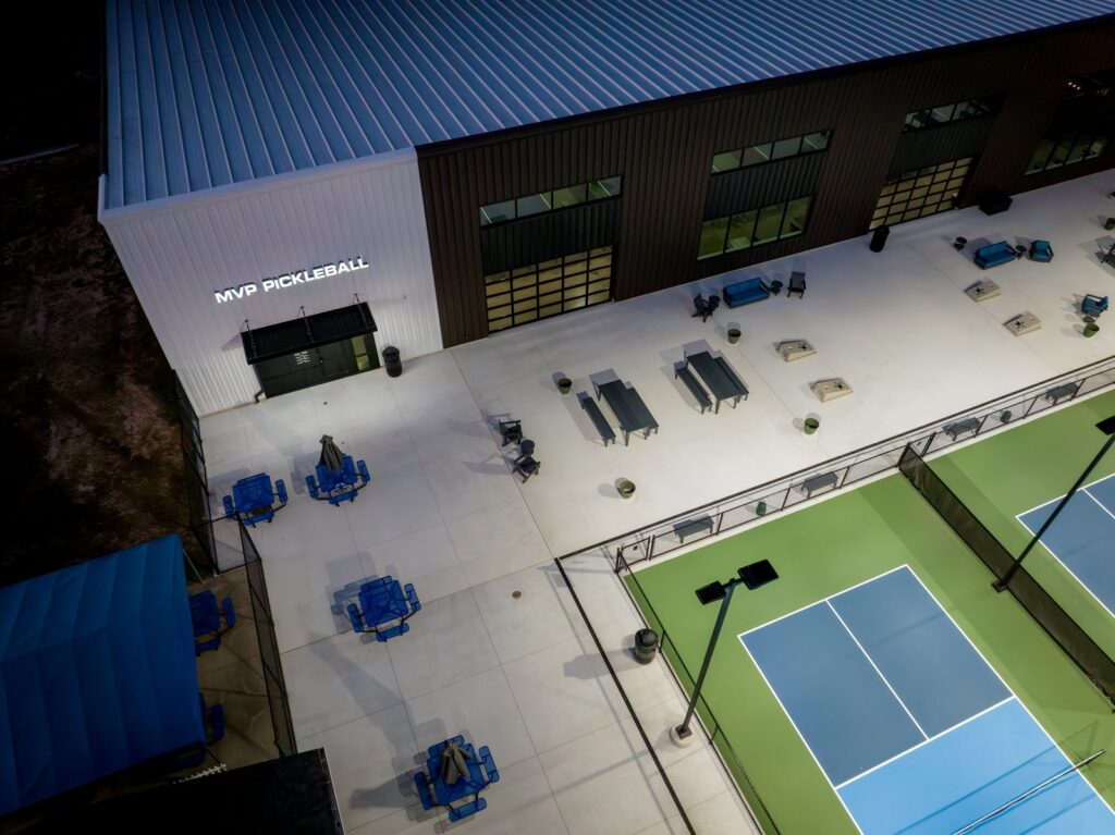 exterior of MVP Athletic Club Crahen Pickleball Facility