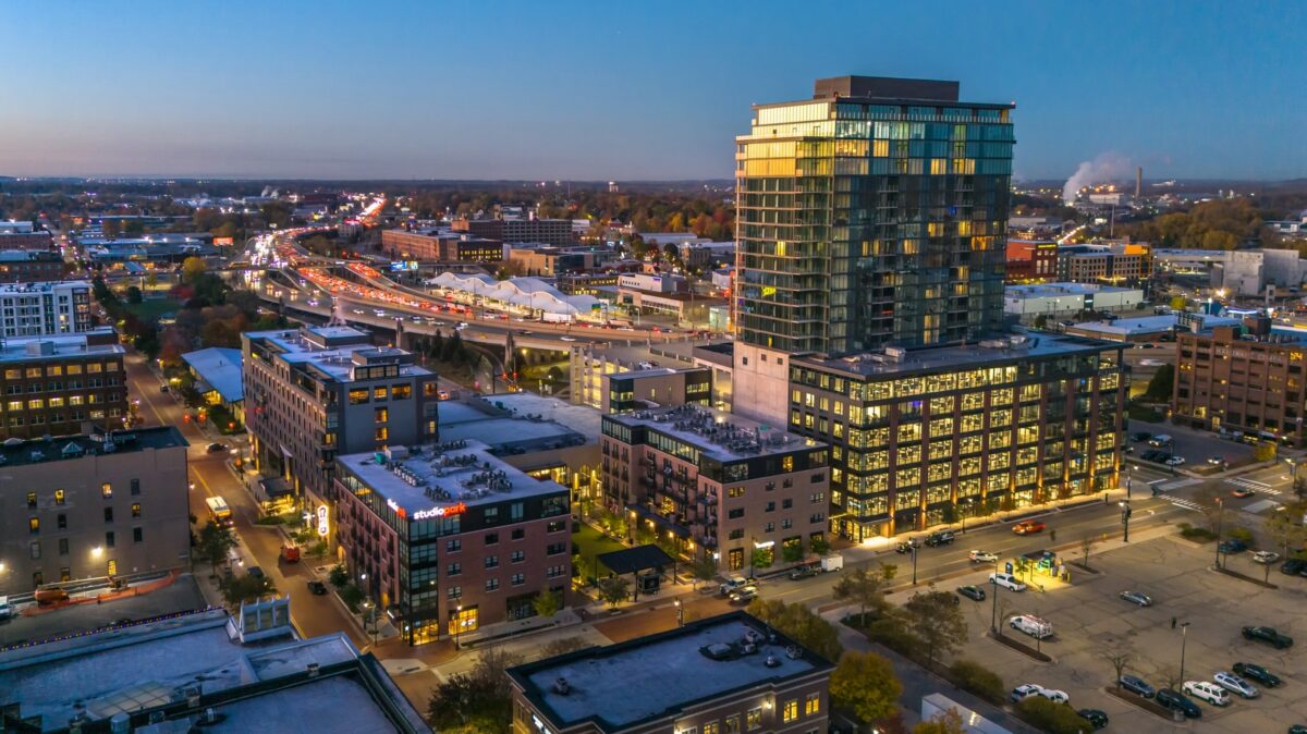 Exterior image of Studio Park Lofts & Tower
