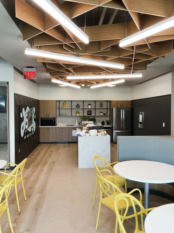 interior kitchenette in Sleeping Giant Capital building