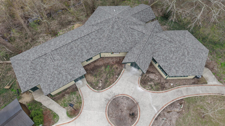 Exterior aerial shot of DeGraaf Nature Center