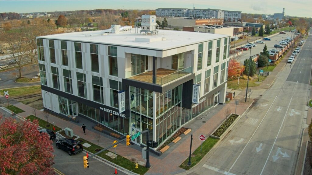 exterior of the Lakeshore Advantage The Next Center