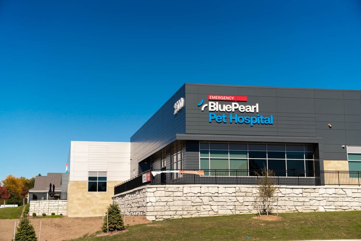 exterior of the blue pearl pet hospital
