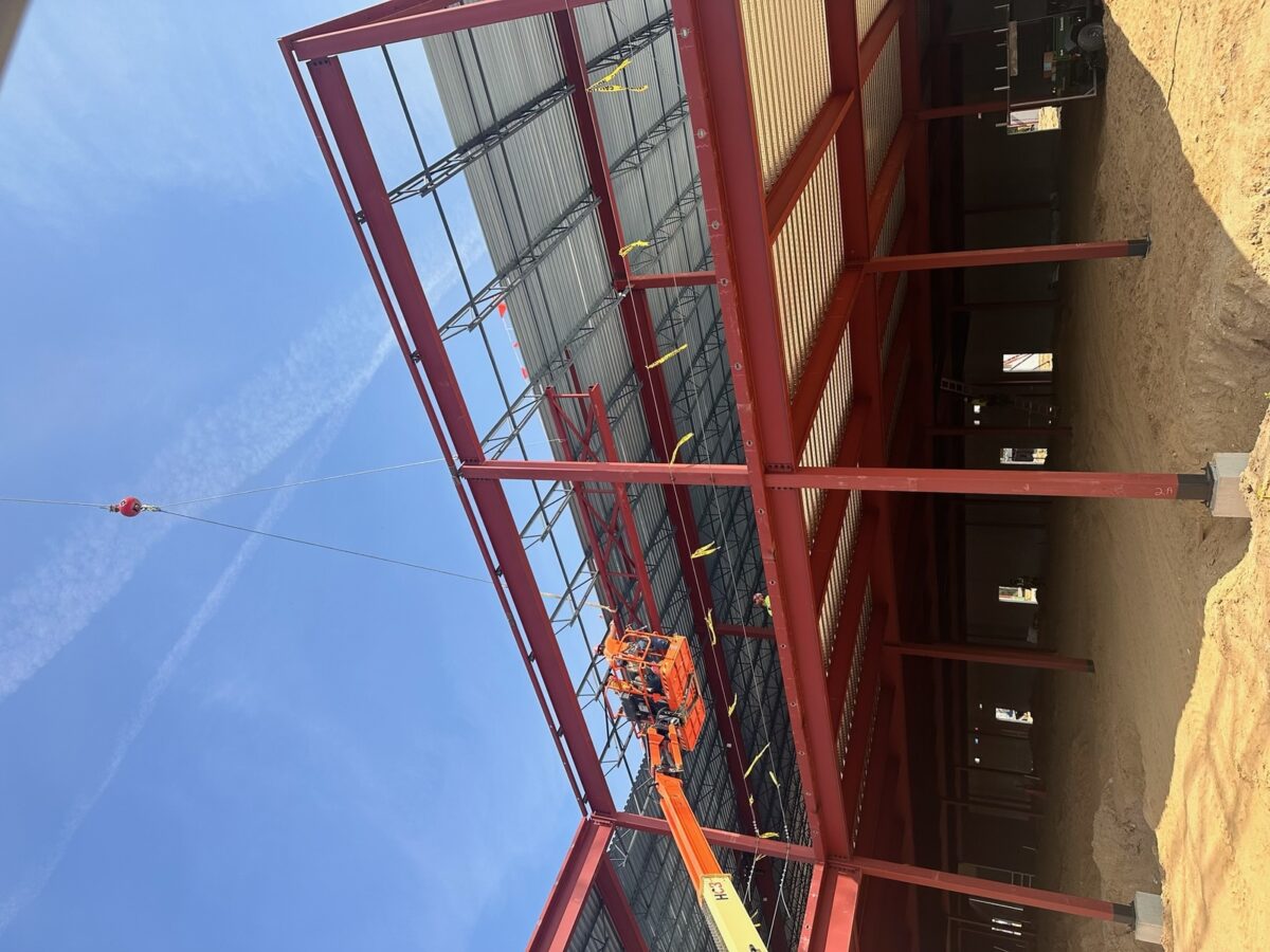 Exterior view of steel beams of Pine Rest Pediatric Center of Behavioral Health