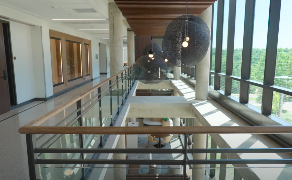 A look at a hallway in Western Michigan University's renovations at Dunbar Hall.