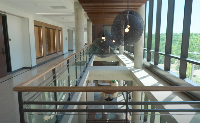 A look at a hallway in Western Michigan University's renovations at Dunbar Hall.