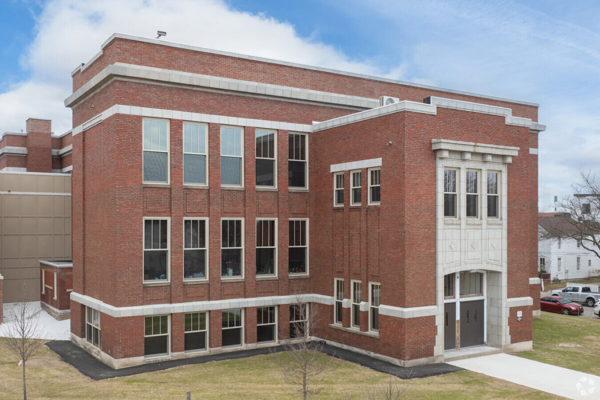 Exterior of a brick building
