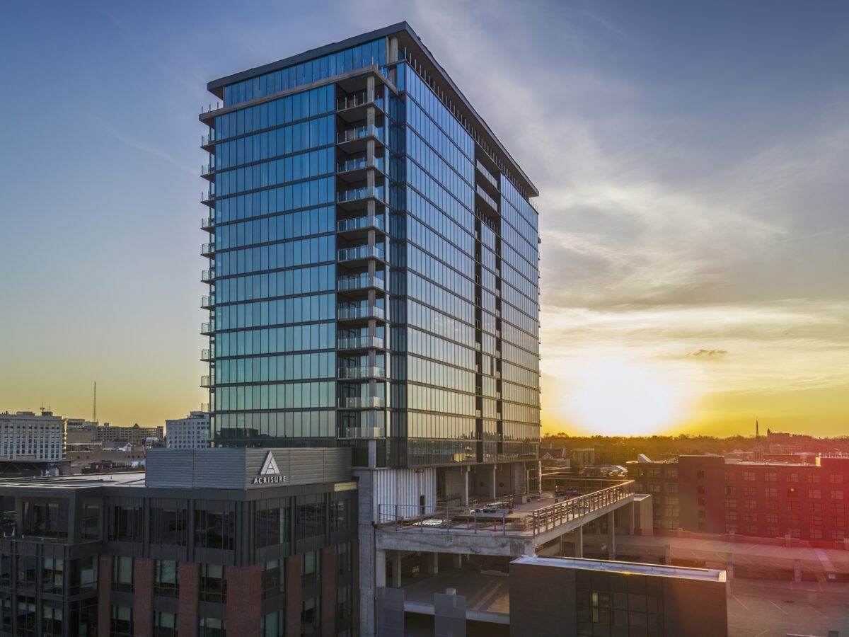 The exterior of Studio Park Lofts & Tower