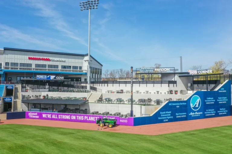 The exterior of LMCU Ballpark — Field & Terrace