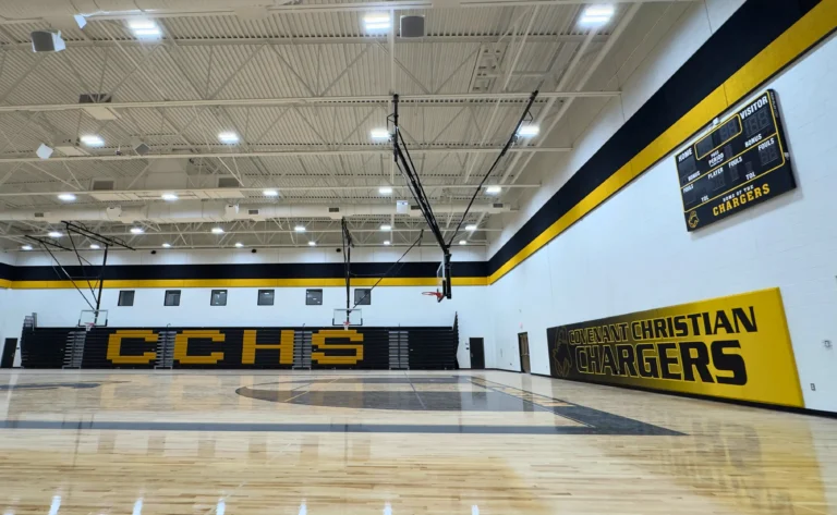 The interior of Covenant Christian High School