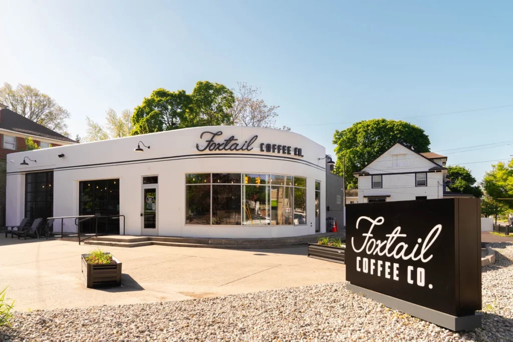 The exterior of Foxtail Coffee — Eastown Wealthy St
